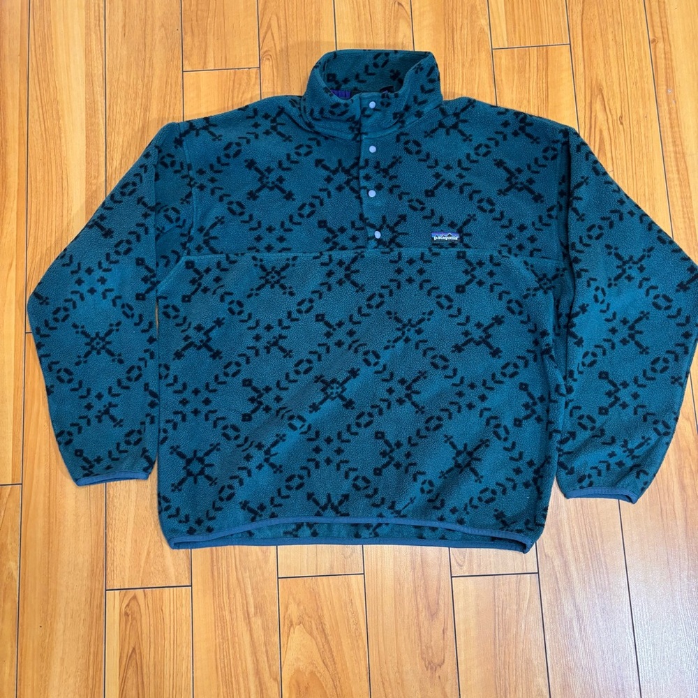 Sold. Patagonia Snap-T Fleece Synchilla 1994 “Spruce” 90s Made in USA
